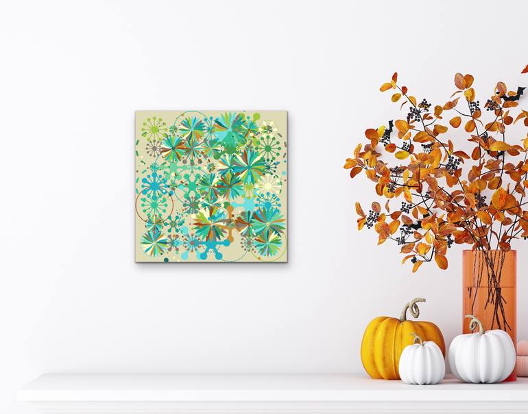 Original Abstract Floral Printmaking by Mandy Koorneef