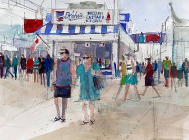 Print of Fine Art Beach Paintings by Dorrie Rifkin