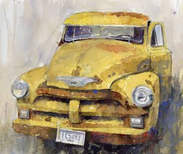 Print of Fine Art Automobile Paintings by Dorrie Rifkin