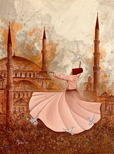 "WAJD" (Ecstasy) Whirling Sufi / Whirling Dervish / Whirling Rumi thumb
