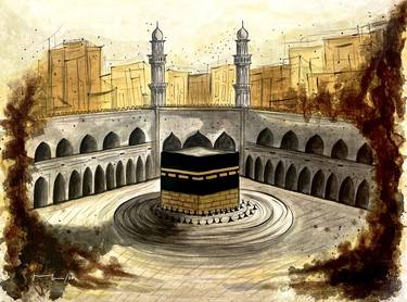 Tawaf e Kaaba (Kaaba Painting) thumb