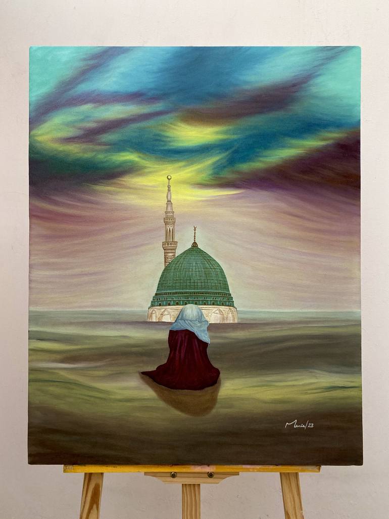Original Abstract Religion Painting by Maria Riaz