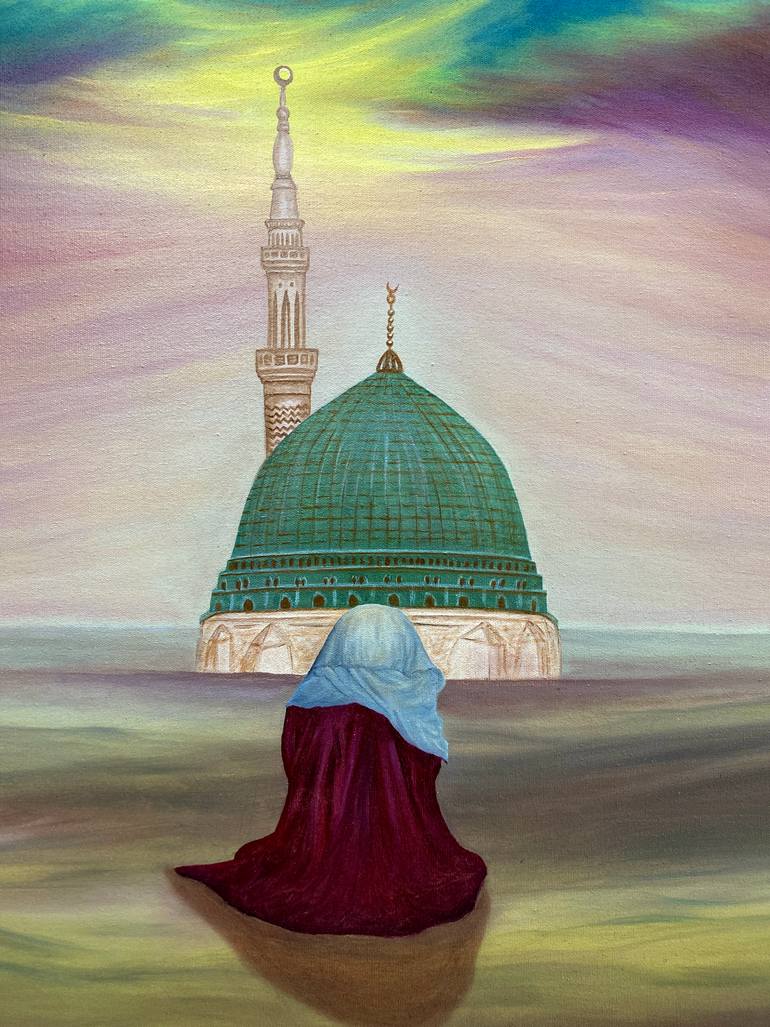 Original Abstract Religion Painting by Maria Riaz