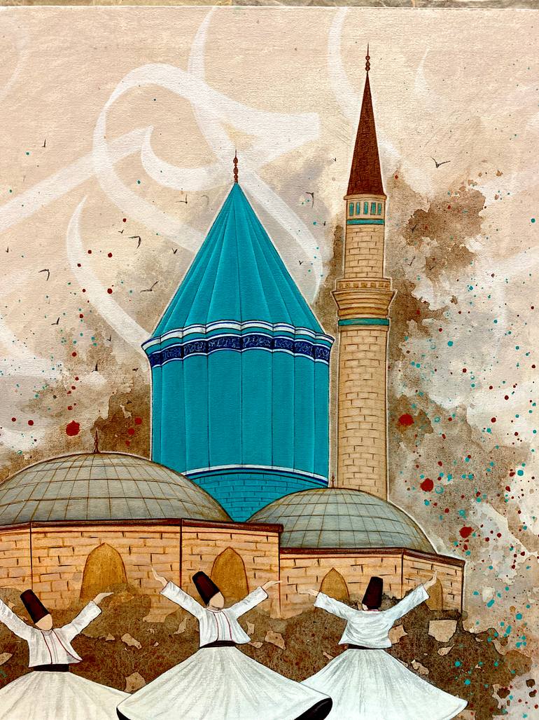 Original Conceptual Classical Mythology Painting by Maria Riaz