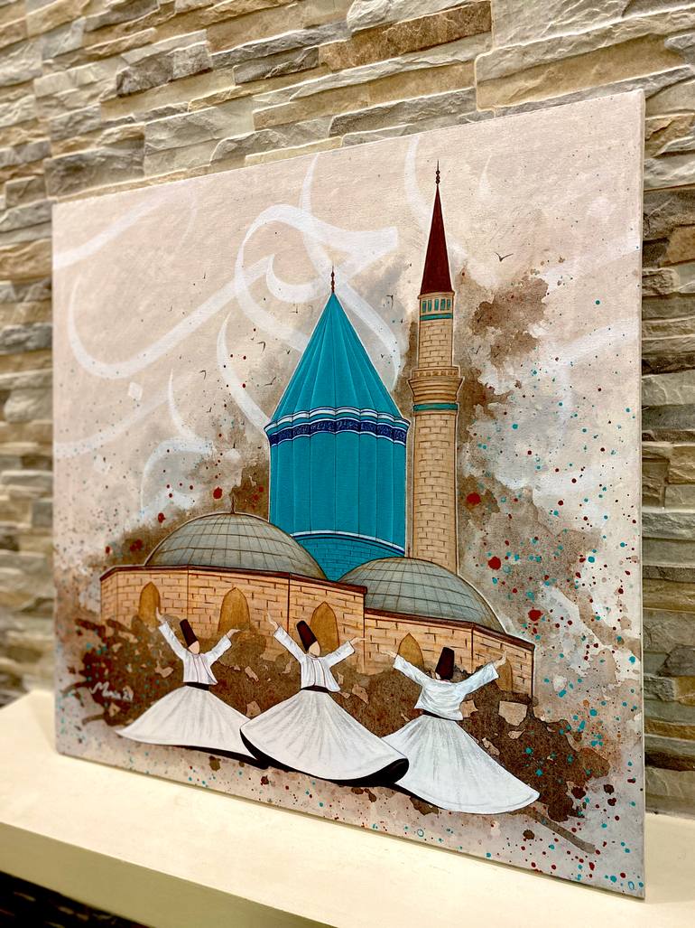 Original Conceptual Classical Mythology Painting by Maria Riaz