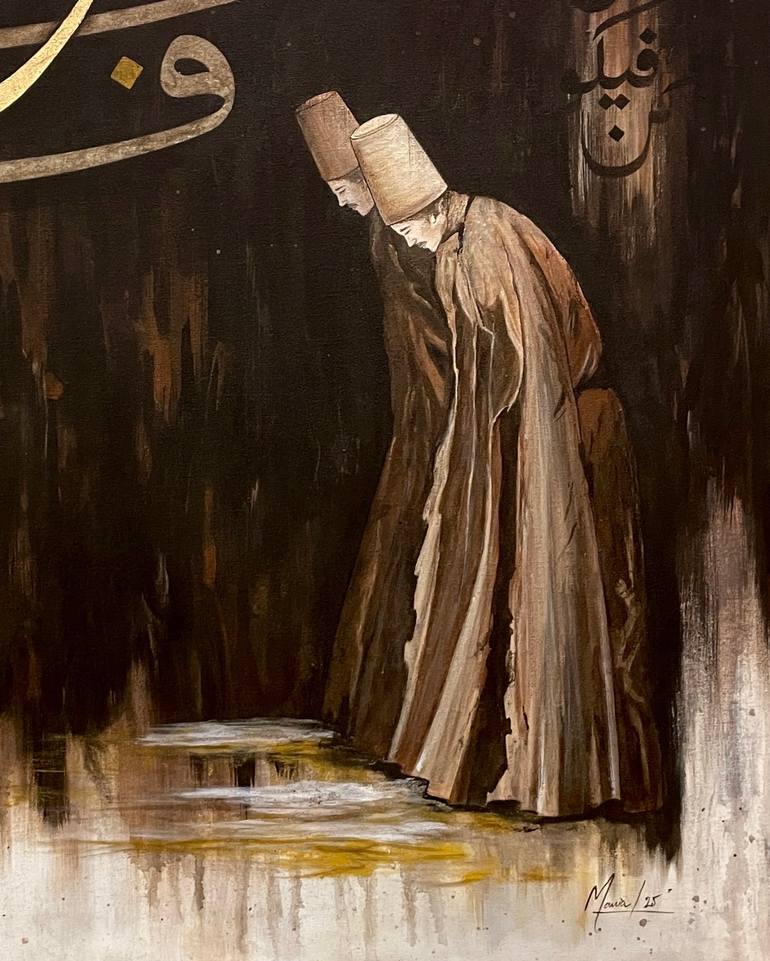 Original Abstract Religion Painting by Maria Riaz