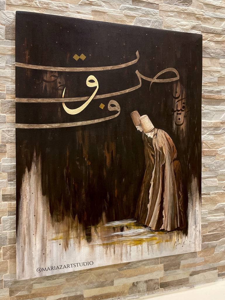 Original Abstract Religion Painting by Maria Riaz