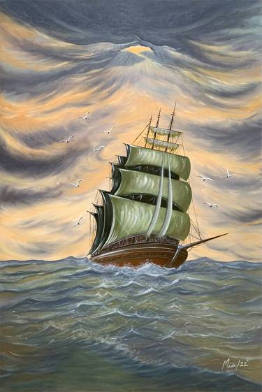 Print of Ship Paintings by Maria Riaz