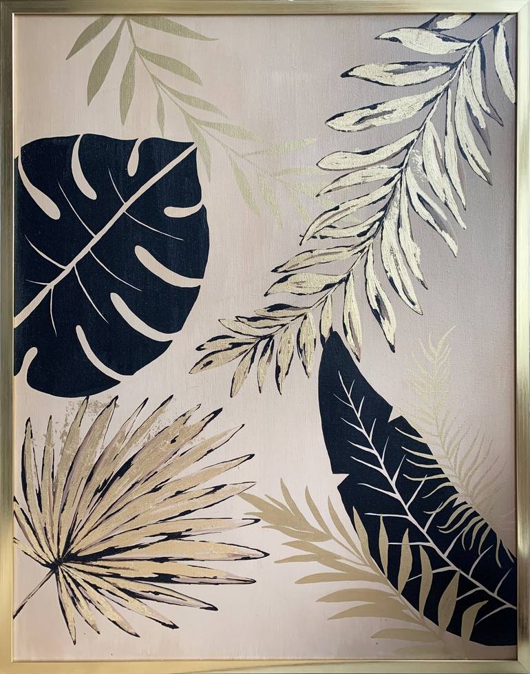 Original Abstract Botanic Painting by Victoria Bravo