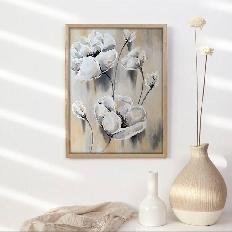 Original Figurative Floral Painting by Victoria Bravo