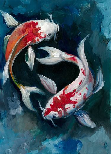 Print of Abstract Expressionism Fish Paintings by Victoria Bravo