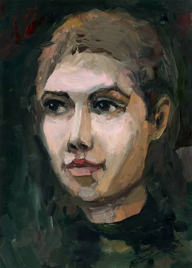 Print of Abstract Expressionism Portrait Paintings by Victoria Bravo