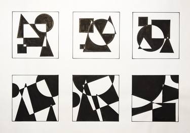 Original Abstract Geometric Drawings by Mark Stuchik