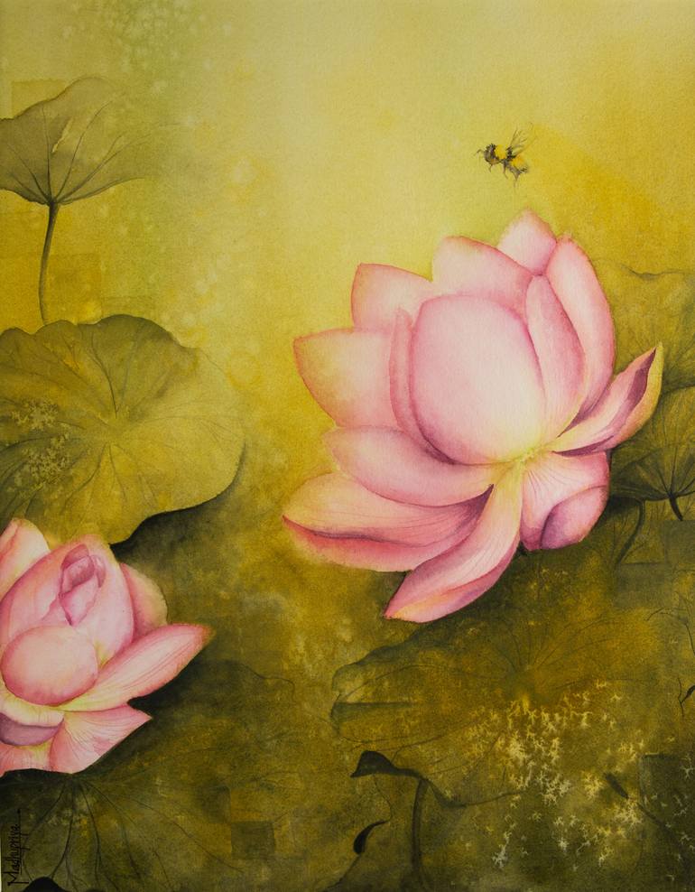 Original Other Floral Painting by Madhupriya Srinivasan