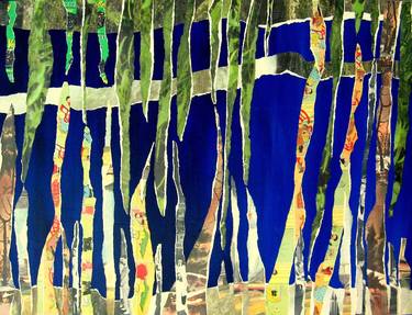Saatchi Art Artist Kurtiss Lofstrom; Collage, “Blue Again” #art