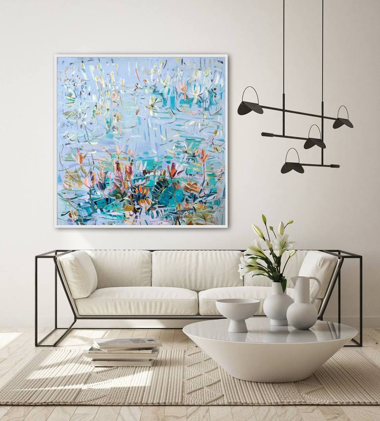 Original Abstract Floral Painting by Mila Weis