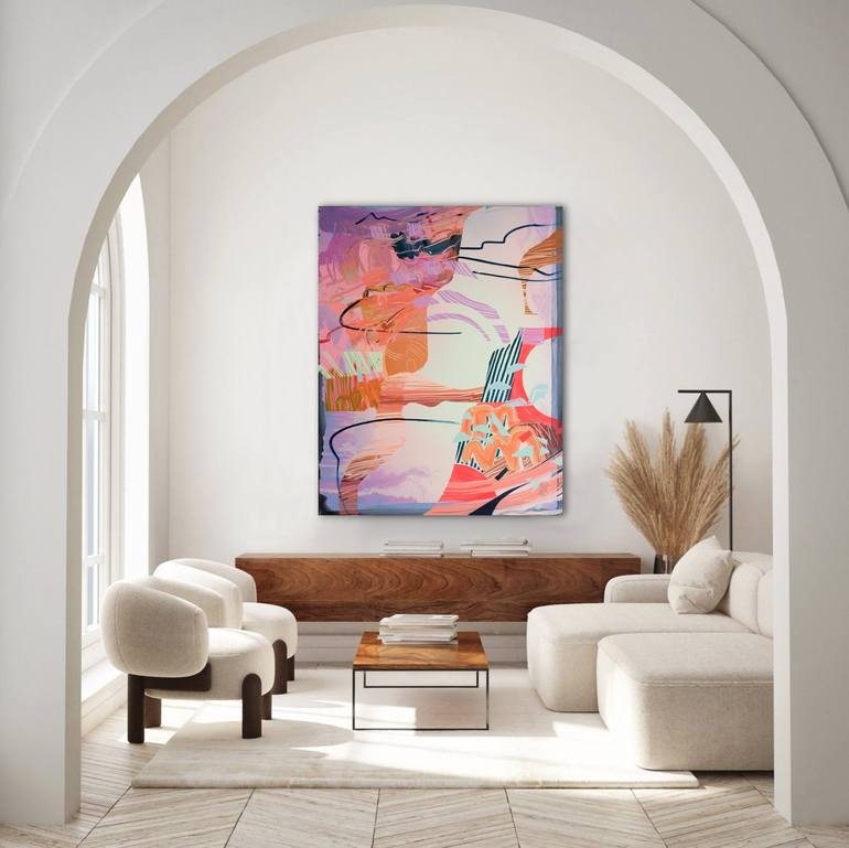 Original Abstract Expressionism Abstract Painting by Mila Weis