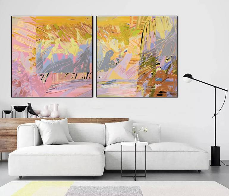 Original Abstract Landscape Painting by MILA WEIS