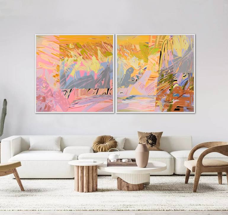 Original Abstract Landscape Painting by MILA WEIS