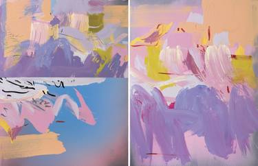 Original Abstract Expressionism Landscape Paintings by MILA WEIS