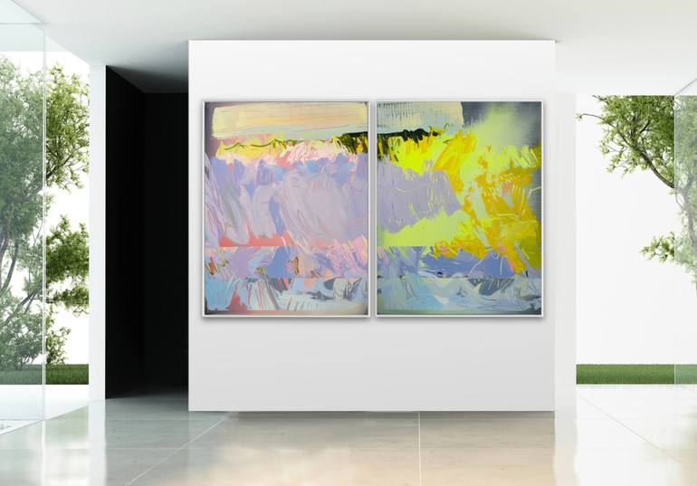 Original Abstract Expressionism Landscape Painting by Mila Weis
