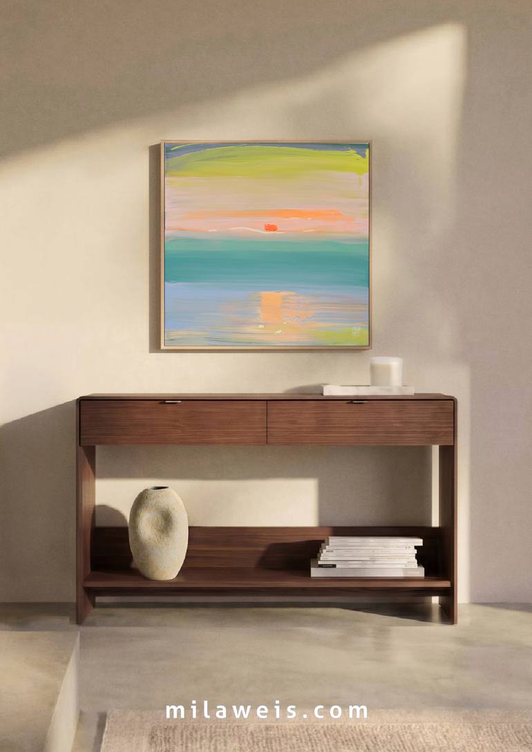 Original Abstract Seascape Painting by Mila Weis
