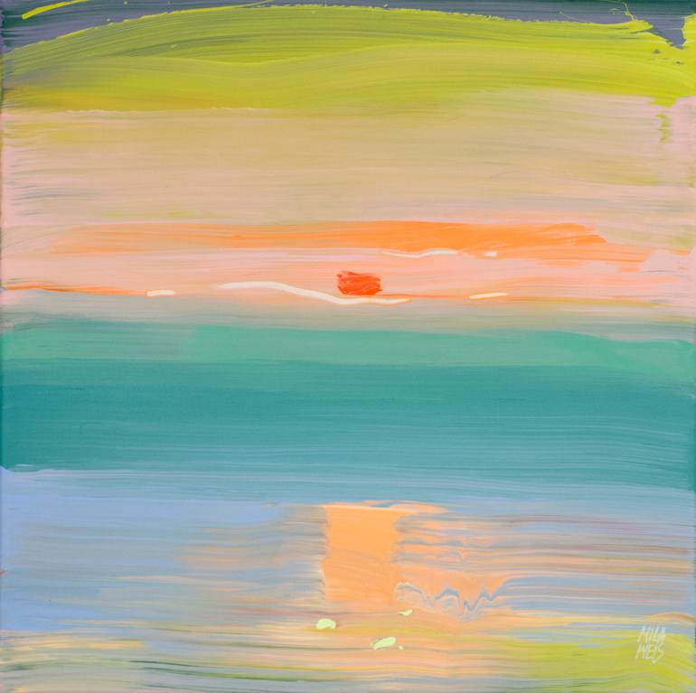 Original Abstract Seascape Painting by Mila Weis