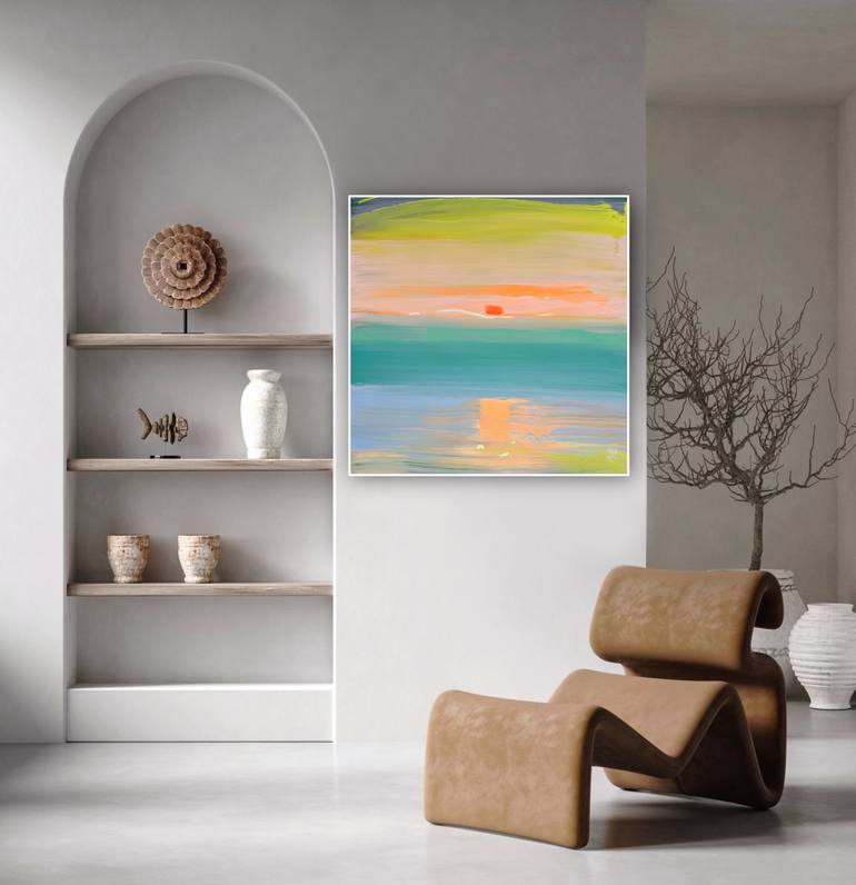 Original Abstract Seascape Painting by Mila Weis