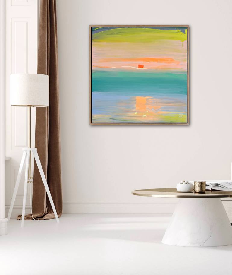 Original Abstract Seascape Painting by Mila Weis