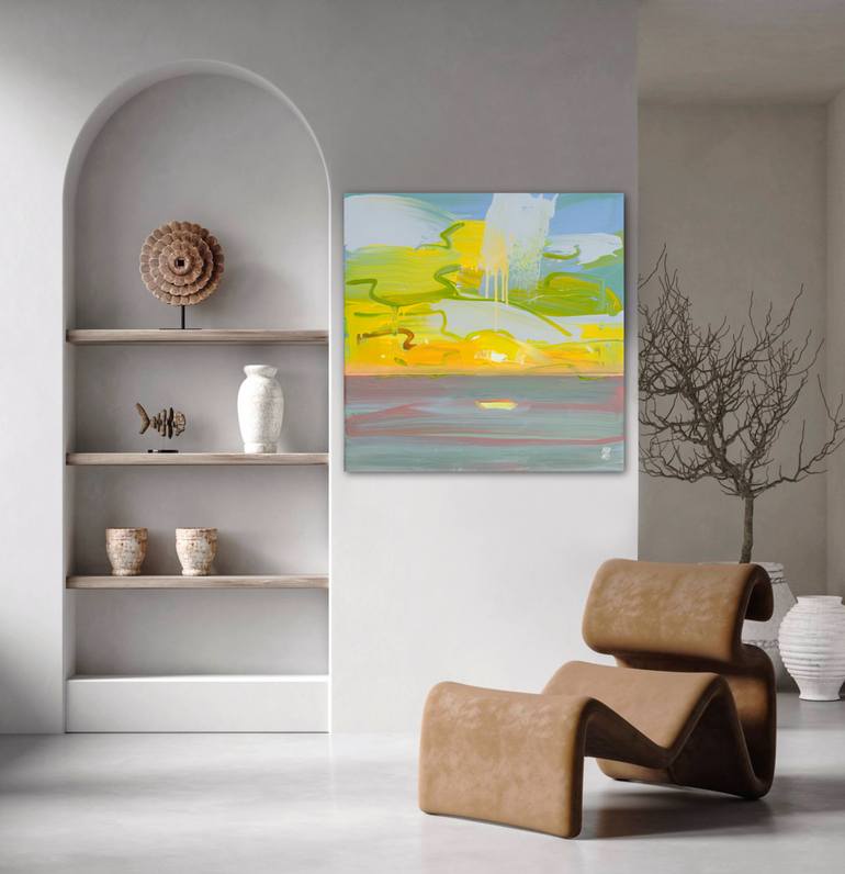 Original Abstract Landscape Painting by Mila Weis