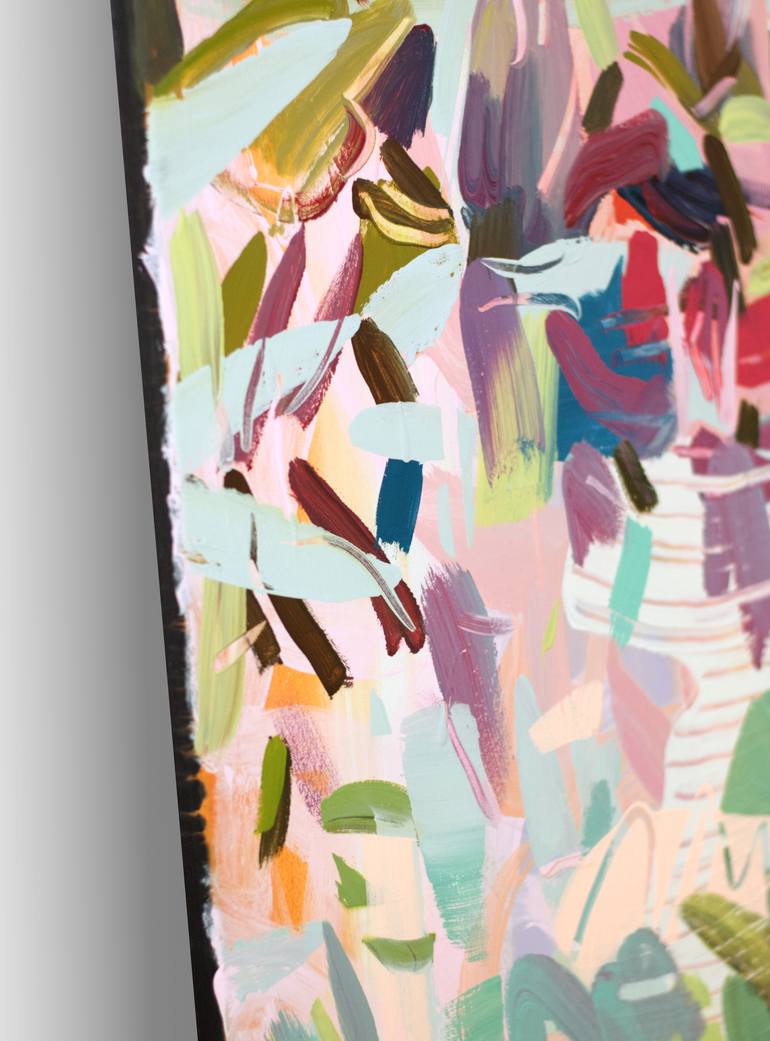 Original Abstract Floral Painting by Mila Weis