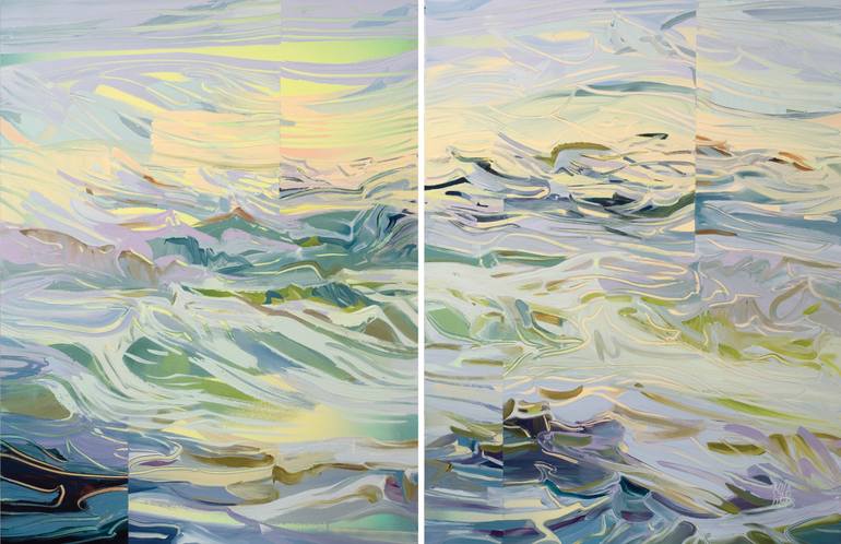 Original Impressionism Seascape Painting by Mila Weis