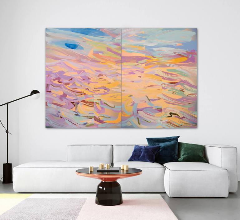Original Abstract Landscape Painting by Mila Weis