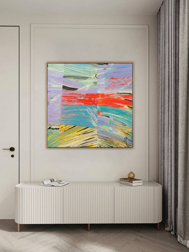 Original Abstract Expressionism Abstract Painting by Mila Weis