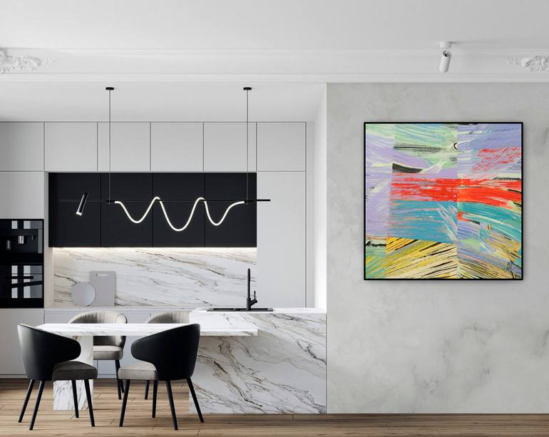 Original Abstract Expressionism Abstract Painting by Mila Weis
