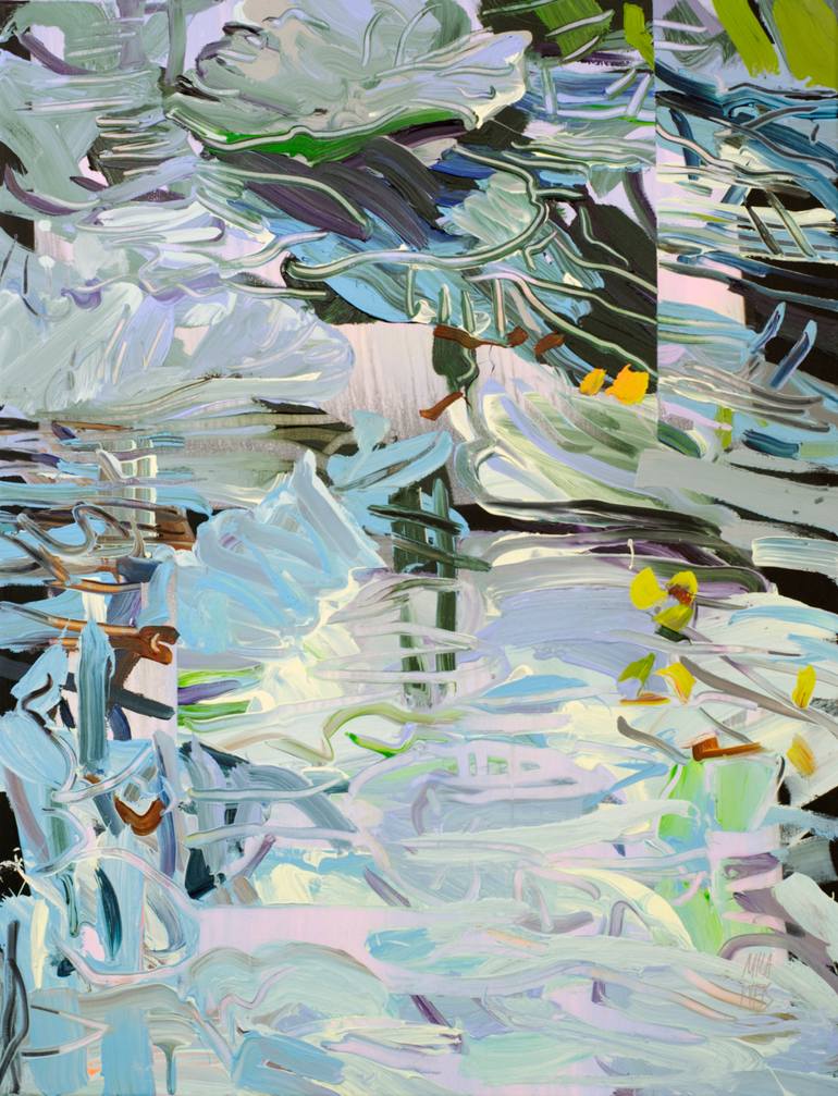 Original Impressionism Abstract Painting by Mila Weis
