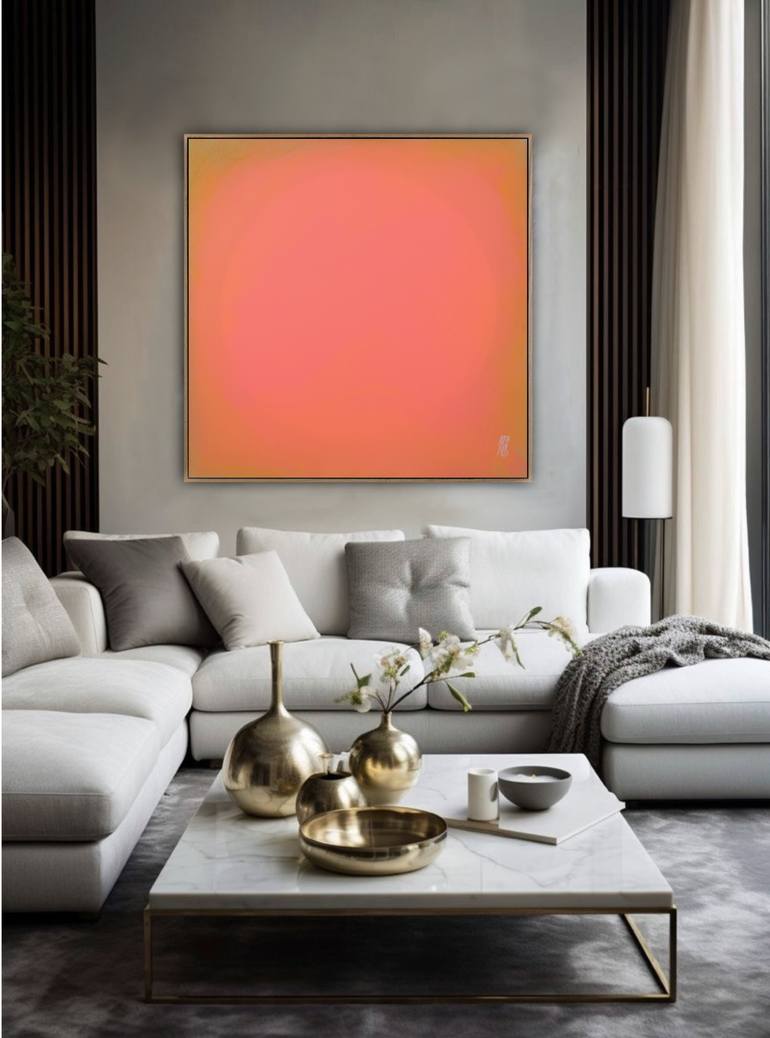 Original Color Field Painting Geometric Painting by Mila Weis