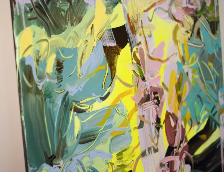 Original Abstract Floral Painting by Mila Weis