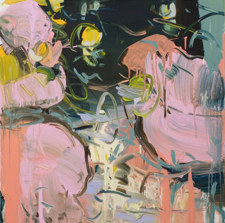 Original Impressionism Floral Painting by Mila Weis