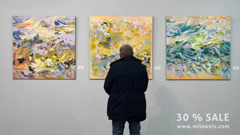 Original Abstract Landscape Painting by Mila Weis