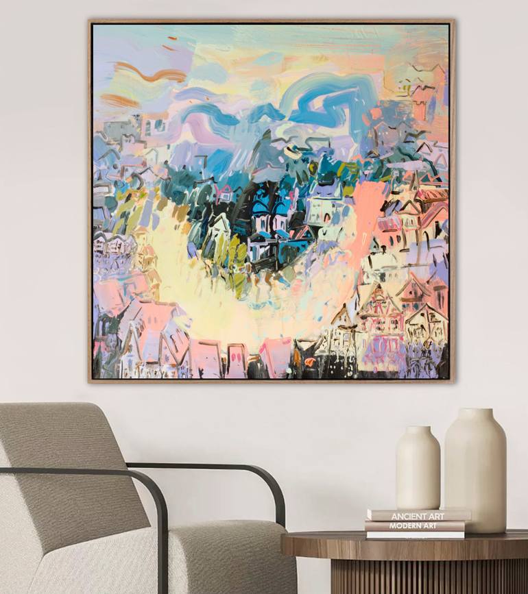Original Expressionism Landscape Painting by Mila Weis