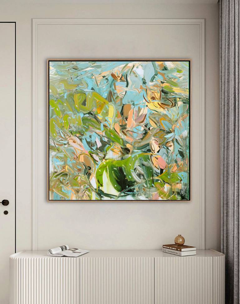 Original Impressionism Abstract Painting by Mila Weis