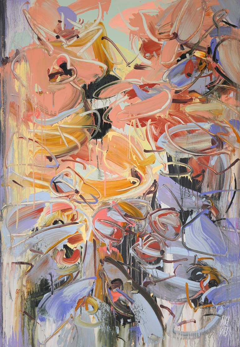 Print of Abstract Floral Painting by Mila Weis
