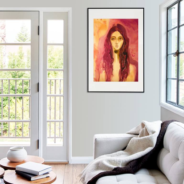 Original Expressionism People Painting by Mila Weis