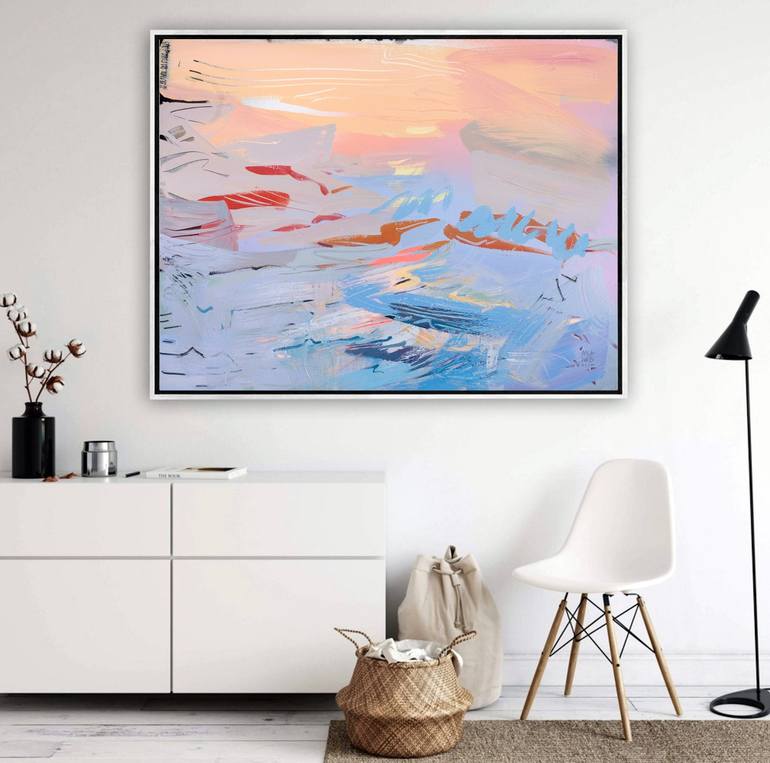 Original Abstract Seascape Painting by Mila Weis