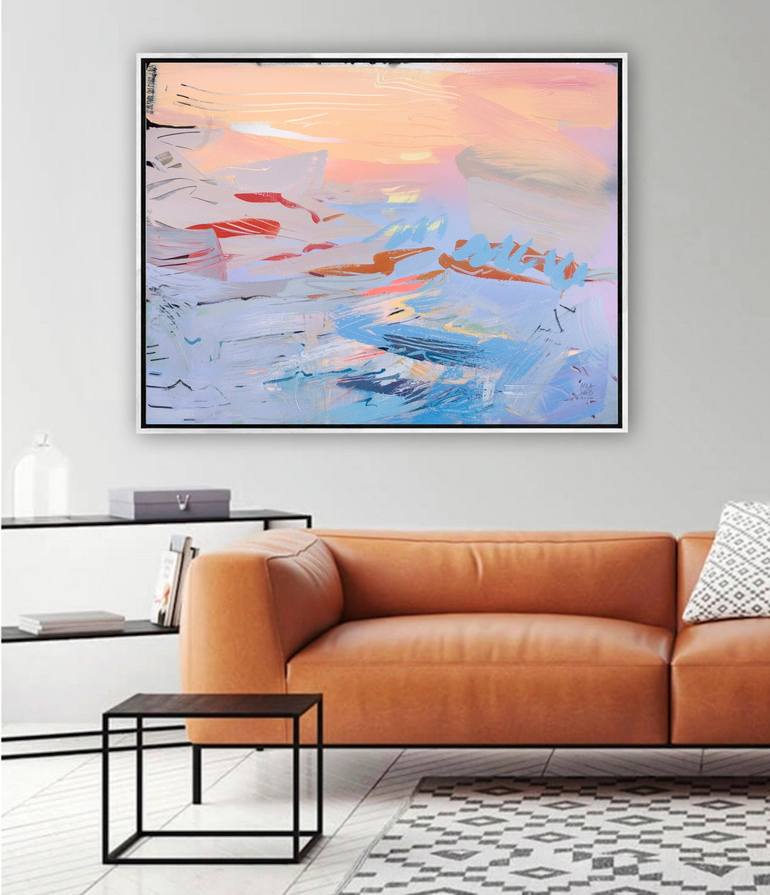 Original Abstract Seascape Painting by MILA WEIS