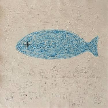 Print of Dada Fish Paintings by Soo Koung Soul