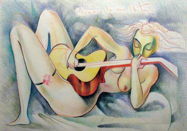 Original Surrealism Nude Drawings by Michelangelo Janigro