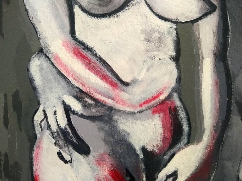 Original Expressionism Nude Painting by Michelangelo Janigro
