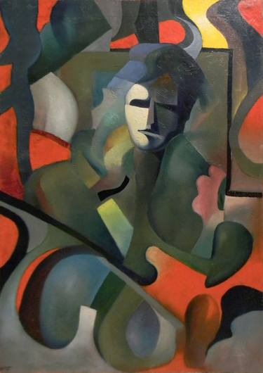 Original Cubism Portrait Paintings by Michelangelo Janigro